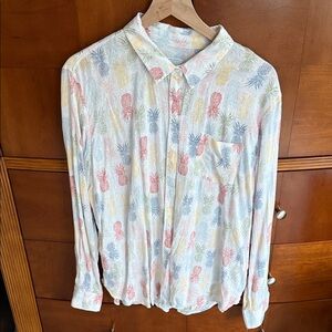 Rails Multicolor Pineapple Print Shirt